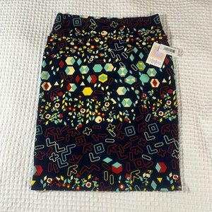 LuLaRoe Women’s Cassie Pencil Skirt/Size:XL /Color: Multi Floral-Geometric (NWT)